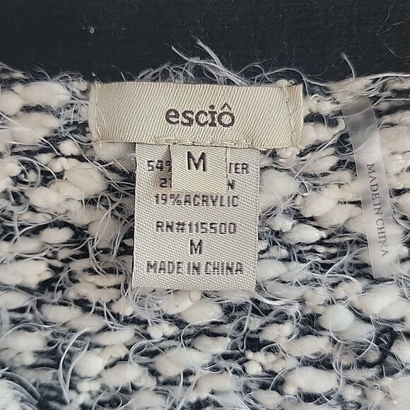 Escio Gradient Knit Cardigan - Black and White Womens Size M - Picture 10 of 12